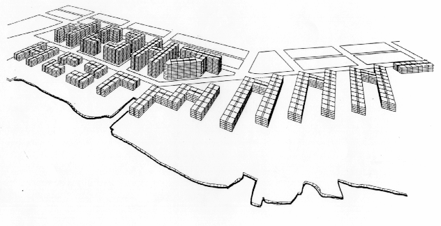 Three Dimensional Perspective of Lower Density Residential Development Mixed Development